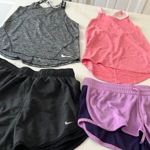 Nike 2 tops shorts size M
